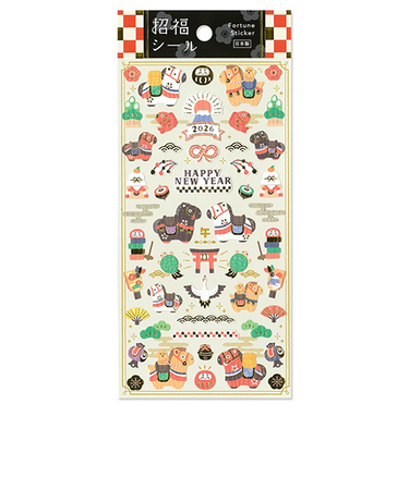 【年賀用品】　マインドウェイブ　招福シール　82491　うま5