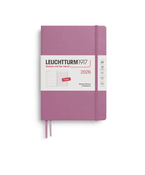 【2026年1月始まり】　ロイヒトトゥルム1917　プランナー　ハードカバー　A5　ウィークリーレフト　372652　ダスティローズ　月曜始まり