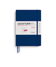【2026年1月始まり】　ロイヒトトゥルム1917　プランナー　ハードカバー　A5　ウィークリーレフト　372661　ネイビー　月曜始まり