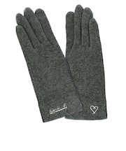 アニエスベー（agnes　b.）　婦人ウール手袋　4131AB347　グレー