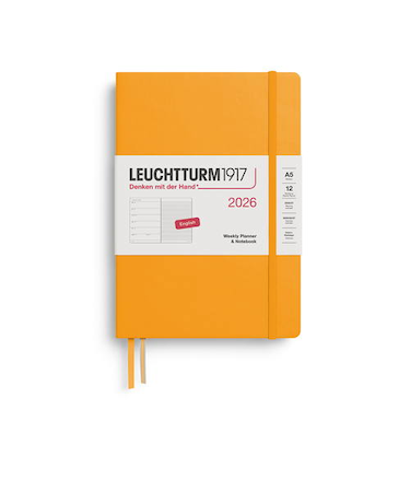 【2026年1月始まり】　ロイヒトトゥルム1917　プランナー　ハードカバー　A5　ウィークリーレフト　372654　ライジングサン　月曜始まり