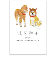 【年賀用品】　アクティブコーポレーション　A－002　2026郵政年賀はがき　NJ－338　3枚入り