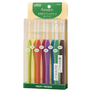 クロバー（Clover）　かぎ針「アミュレ」セット　43－321　8サイズ入り