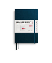 【2026年1月始まり】　ロイヒトトゥルム1917　プランナー　ハードカバー　A5　ウィークリーレフト　372659　ディープシー　月曜始まり