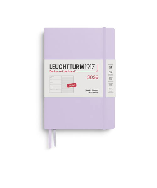 【2026年1月始まり】　ロイヒトトゥルム1917　プランナー　ハードカバー　A5　ウィークリーレフト　372651　ライラック　月曜始まり