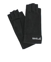 アニエスベー（agnes　b.）　婦人指切り手袋　0131AB313　ブラック