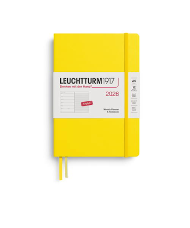 【2026年1月始まり】　ロイヒトトゥルム1917　プランナー　ハードカバー　A5　ウィークリーレフト　372655　レモン　月曜始まり