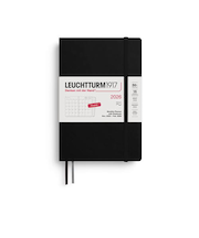 【2025年11月始まり】　ロイヒトトゥルム1917　プランナー　ソフトカバー　B6変型　マンスリーブロック　372790　ブラック　月曜始まり
