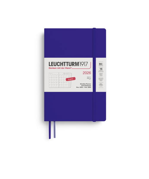 【2025年11月始まり】　ロイヒトトゥルム1917　プランナー　ソフトカバー　B6変型　マンスリーブロック　372795　インク　月曜始まり