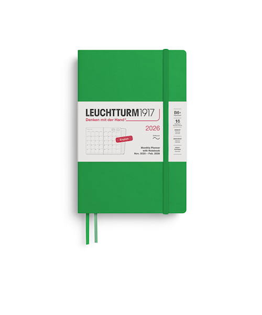 【2025年11月始まり】　ロイヒトトゥルム1917　プランナー　ソフトカバー　B6変型　マンスリーブロック　372793　スプリングリーフ　月曜始まり