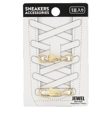 ジュエル1923（JEWEL1923）　スニーカーアクセサリー　プレートタイプ　ゴールドリボン