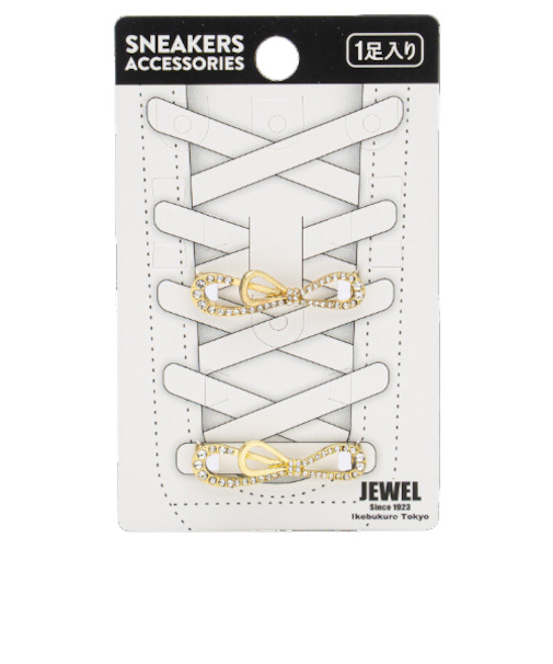 ジュエル1923（JEWEL1923）　スニーカーアクセサリー　プレートタイプ　ゴールドリボン
