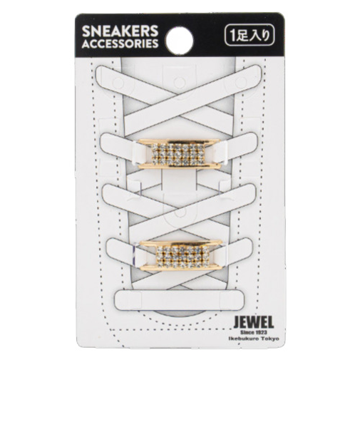 ジュエル1923（JEWEL1923）　スニーカーアクセサリー　プレートタイプ　ゴールドクリスタル