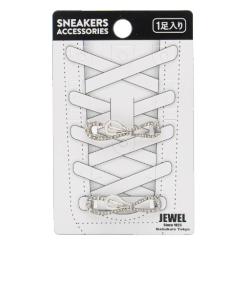 ジュエル1923（JEWEL1923）　スニーカーアクセサリー　プレートタイプ　シルバーリボン