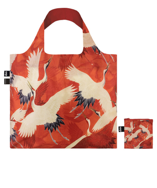 ローキー（LOQI）　MUSEUM　Collection　WH.CR.R　作者未詳/白鶴と紅鶴の女性羽織