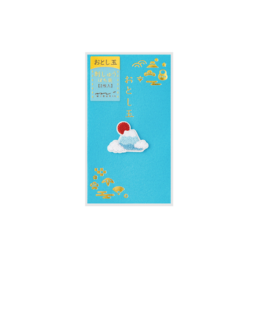 【年賀用品】　ミドリ　ぽち袋　刺繍　おとし玉　25650　富士山柄