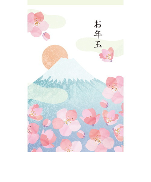 フロンティア　お年玉ポチ袋　富士と梅　PCH－260　3枚入