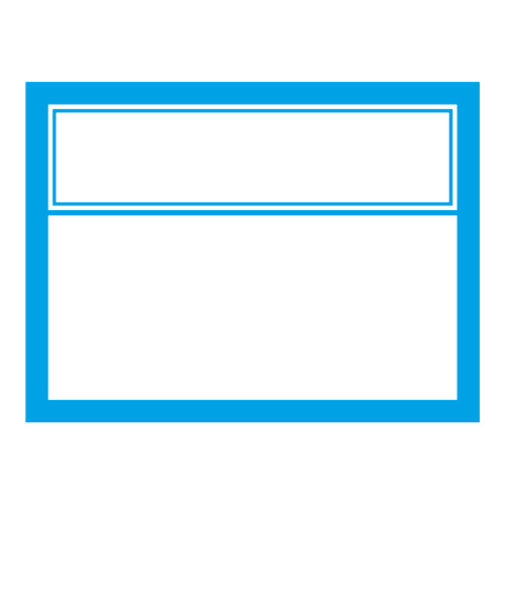 MONO66　ワッペンシール　ブルー　5枚入