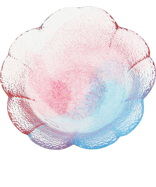 【正月用品】　藍花　桜のいろどり-江戸硝子-　小鉢　30537　晴桜