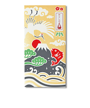 【年賀用品】 天一堂 おみくじ付お年玉 新札型 555-1 鶴雲