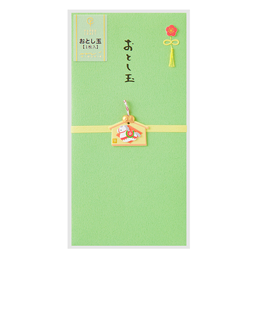 ミドリ（MIDORI）　ペーパークラフト　おとし玉　金封　絵馬柄　午　25696006　1枚入