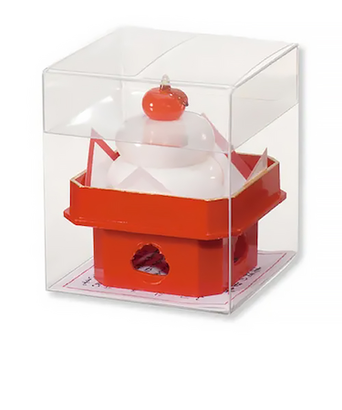 【正月用品】　プリーズ　ガラスのミニ鏡餅　SN-15