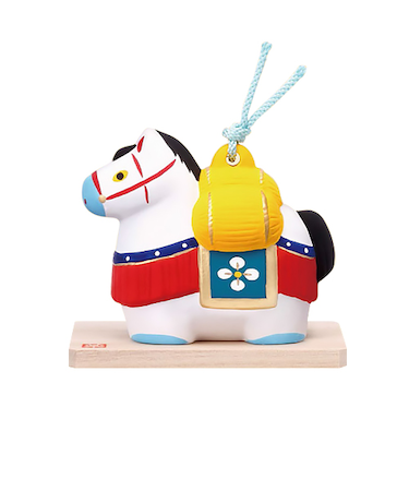 【正月用品】　薬師窯　錦彩招福寿午　恵駒土鈴　36