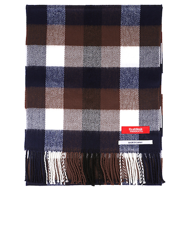 ヘルスニットプロダクト（Healthknit　Product）　マフラー　ブロックチェックネイビー