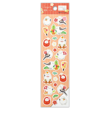 【年賀用品】　エヌビー社　シール　さえずり　お正月祝　4004108