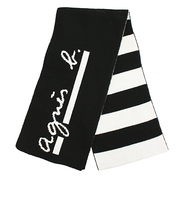 アニエスベー(agnes b.) ボーダーマフラー 4172AB037 ブラック