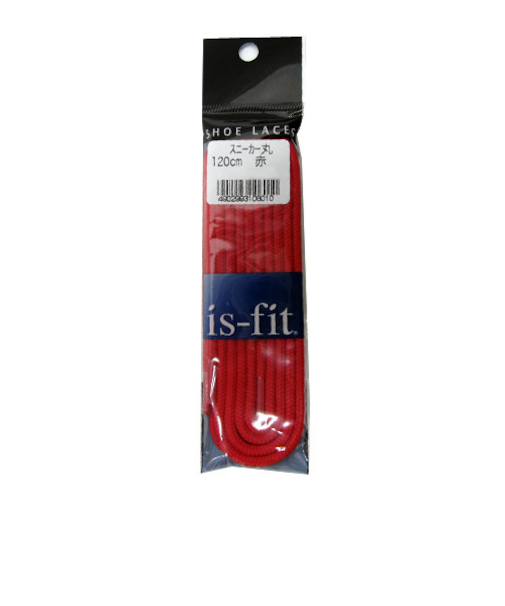 モリト　スニーカー　シューレース　丸　120cm　赤