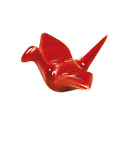 藍花　鶴　箸置　13805　赤