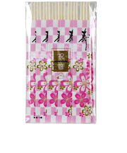 【正月用品】　大和物産　祝箸　若桜　アスペン丸箸　10膳入