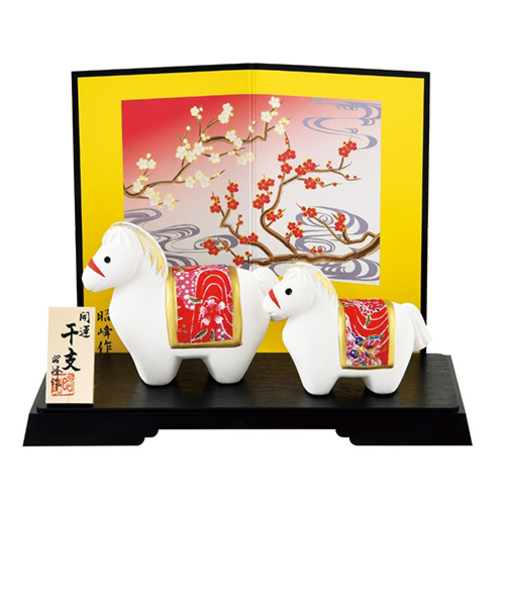 【正月用品】　昭峰　開運金彩ちりめん福午親子　113