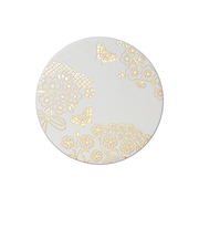 フタバ　ロッカク（ROKKAKU）　箔押し　コースター　花ごよみ　3枚入り