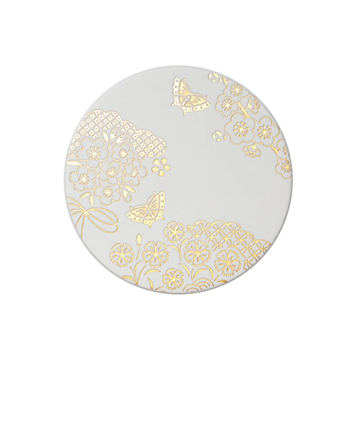 フタバ　ロッカク（ROKKAKU）　箔押し　コースター　花ごよみ　3枚入り