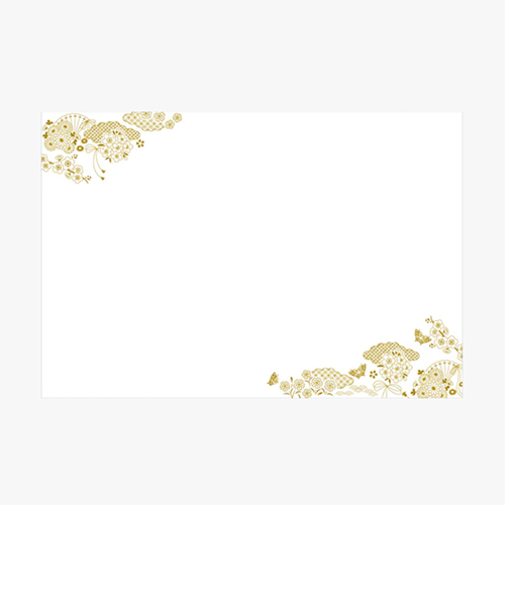 フタバ　ロッカク（ROKKAKU）　箔押し　御前敷紙　花ごよみ　3枚入り