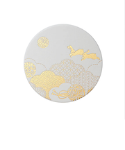 フタバ　ロッカク（ROKKAKU）　箔押し　コースター　毬うさぎ　3枚入り