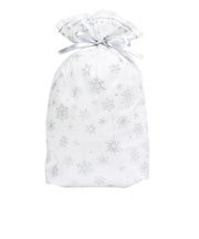 【クリスマス】　ゼットアンドケイ（Z＆K）　シャイニースノーバッグ　M　ホワイト／シルバー