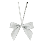 【クリスマス】 ゼットアンドケイ(Z&K) Hシャインリボンワイヤータイ SIL-YT1 シルバー 3個入