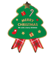 【クリスマス】 ゼットアンドケイ(Z&K) Hミニリボンシール/ツリー XMS-1S 3枚入