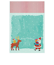 【クリスマス】 ゼットアンドケイ(Z&K) HオイルパステルOPPギフトバッグ 縦290×横200mm XOP-OP2 5枚入