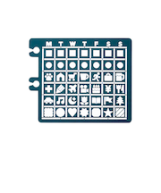 デルフォニックス（DELFONICS）　ロルバーンテンプレート　カレンダーA　501293　344　ターコイズ