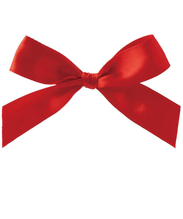 【クリスマス】　ゼットアンドケイ（Z＆K）　Hサテンリボンシール1　RED－1S　レッド　3個入