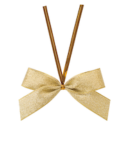 【クリスマス】 ゼットアンドケイ(Z&K) Hシャインリボンワイヤータイ GOL-YT1 ゴールド 3個入