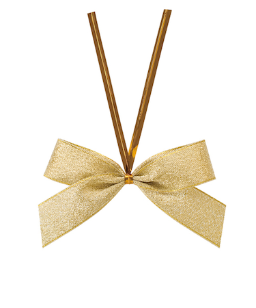 【クリスマス】　ゼットアンドケイ（Z＆K）　Hシャインリボンワイヤータイ　GOL－YT1　ゴールド　3個入