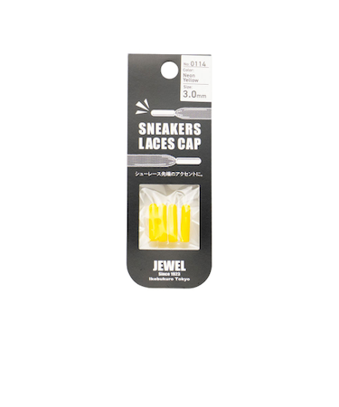 ジュエル1923（JEWEL1923）　シューレースキャップ　3.0mm　ネオンイエロー
