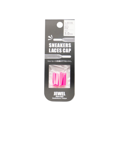 ジュエル1923（JEWEL1923）　シューレースキャップ　3.0mm　ネオンピンク
