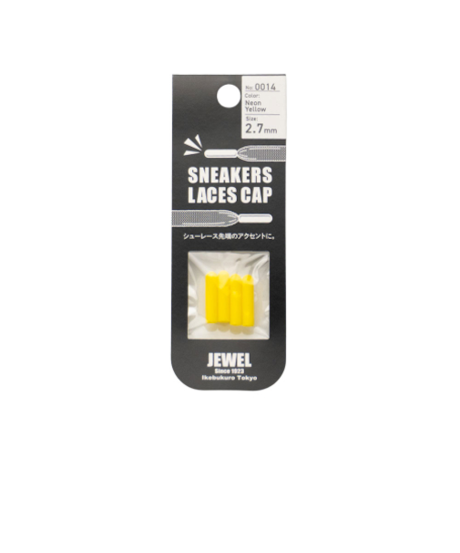 ジュエル1923（JEWEL1923）　シューレースキャップ　2.7mm　ネオンイエロー