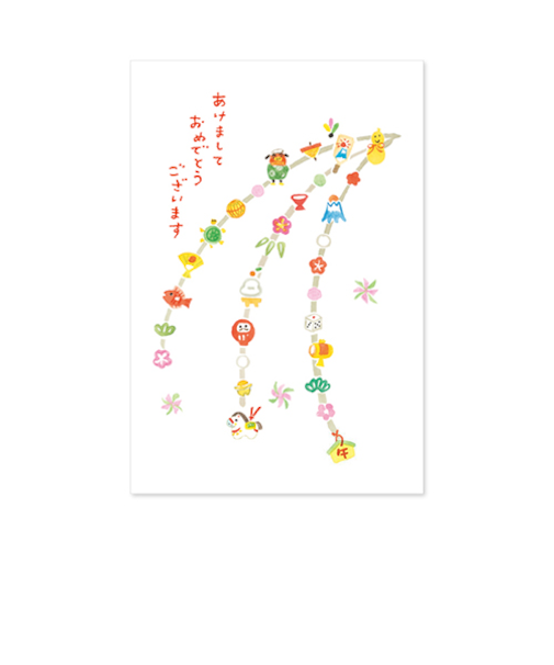 【年賀用品】　リュリュ　お年玉付き年賀ハガキ　NY2607　正月かざり　3枚入